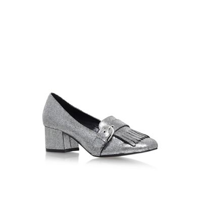 Carvela Grey 'Agatha' mid heel slip on loafers